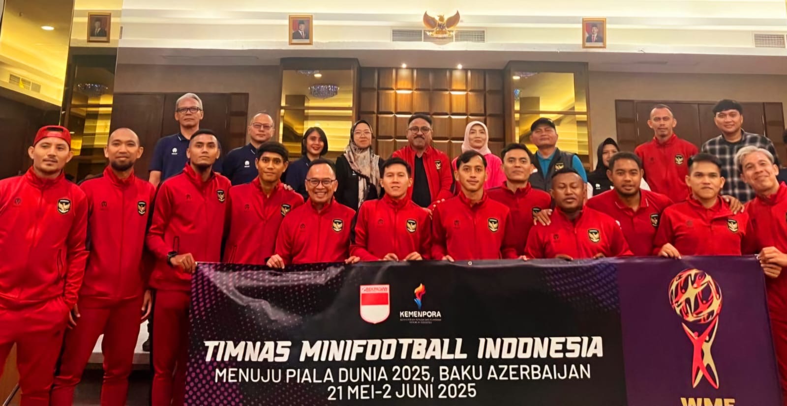 Pelepasan Tim Nasional Sepak Bola Mini Indonesia untuk Kejuaraan di Azerbaijan